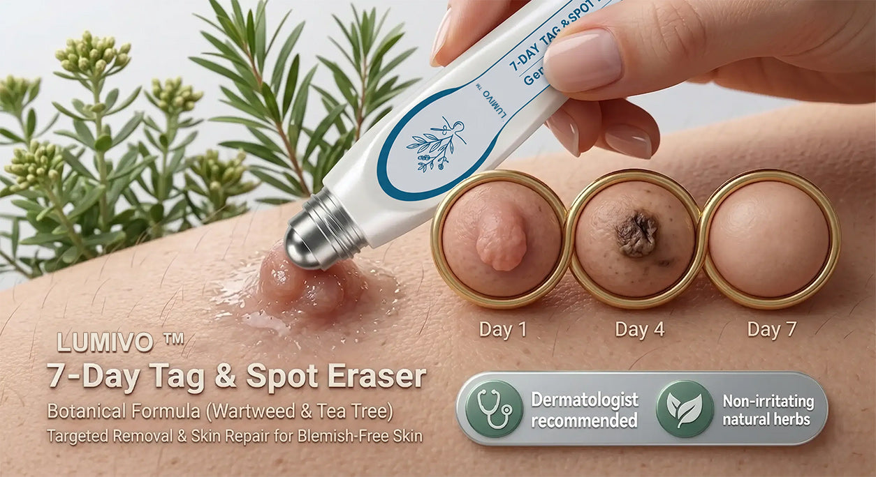 FDA Registered Facility | LUMIVO™ 7-Day Skin Tag & Spot Eraser Painless & Scar-Free Advanced Imperfection Removal Rollerball Pen